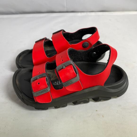 Birkenstock Kids Mogami Sandals Active Red Birko Flor Sandals Size27 US - Picture 1 of 4